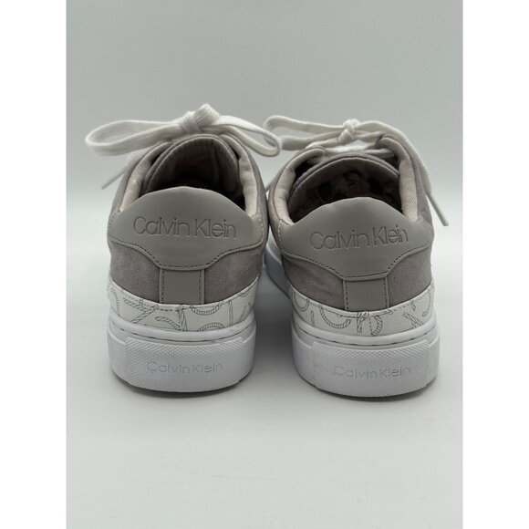 Calvin Klein Womens Low-Top Sneakers Gray & White Casual Shoes Size 8.5 - Picture 3 of 8